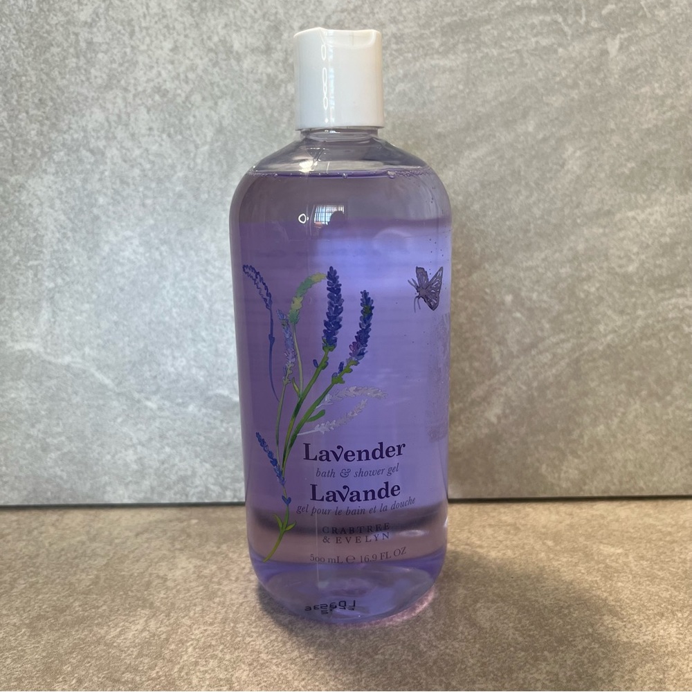 One Bottle Crabtree & Evelyn Lavender Bath & Shower Gel Jumbo 16.9 OZ New